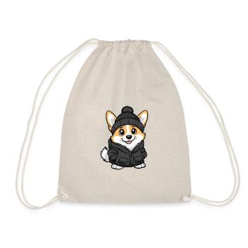 Chien Corgi Hiver - Sac de sport léger - nature - Devant