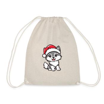 Loup Noël Mignon - Sac de sport léger - nature - Devant