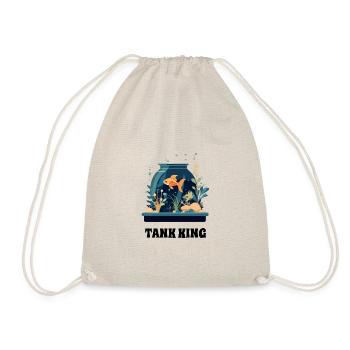 🤿Aquarium "TANK KING" Shirt 🤿 - Drawstring Bag - nature - Front
