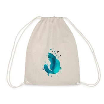 aquarelle chat bleu - Sac de sport léger - nature - Devant