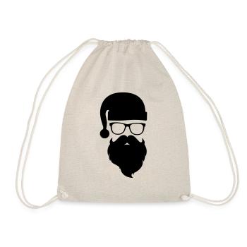 Santa Hipster - Turnbeutel - Natur - Vorne
