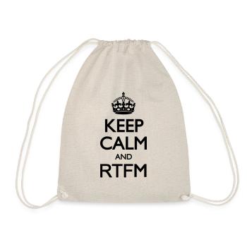 Keep calm and RTFM - Drawstring Bag - nature - Front