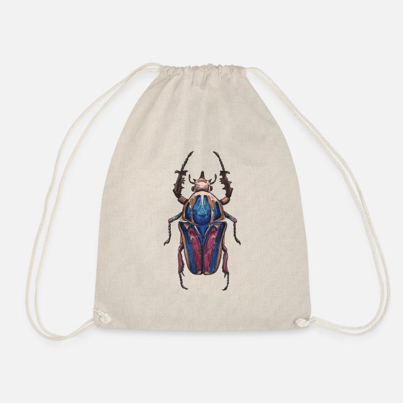 Big Beetle Stag - giant beetle deer - Drawstring Bag - nature