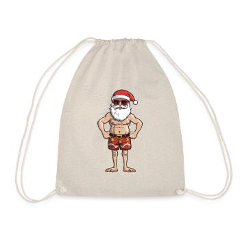 Beach Santa Claus - Drawstring Bag - nature - Front