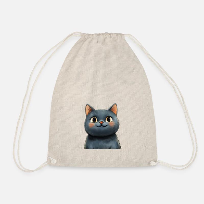 gray cat - Turnbeutel - Natur