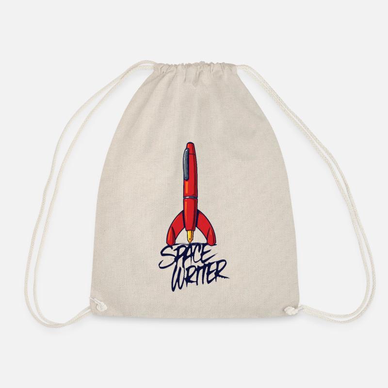 SPACE WRITER - let's talk - Drawstring Bag - nature