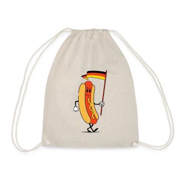Hot-dog avec drapeau - Sac de sport léger - nature - Devant