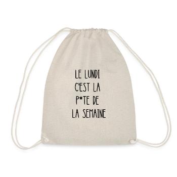 le lundi c'est la p*te de la semaine - Sac de sport léger - nature - Devant