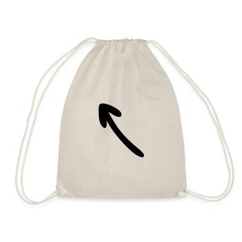 Flèche dessin croquis noir - Sac de sport léger - nature - Devant