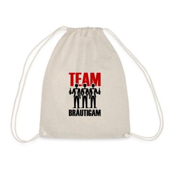 Team Bräutigam Polterhochzeit - Turnbeutel - Natur - Vorne