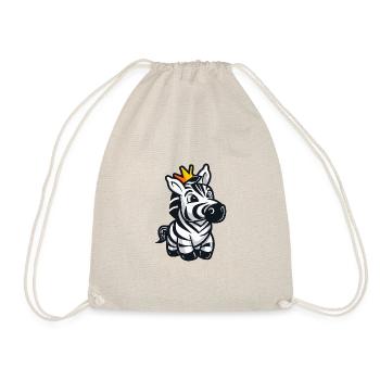 Zebra Comic Crown - Drawstring Bag - nature - Front