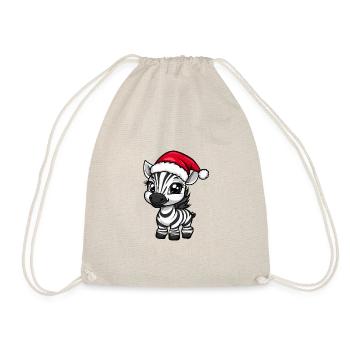 Zebra Weihnachten Christmas - Drawstring Bag - nature - Front