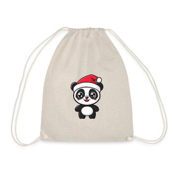Panda Weihnachten Christmas - Drawstring Bag - nature - Front