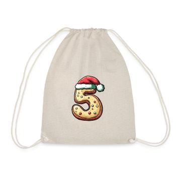 5 Number Christmas - Drawstring Bag - nature - Front
