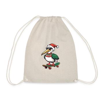 Pélican oiseau Noël drôle - Sac de sport léger - nature - Devant
