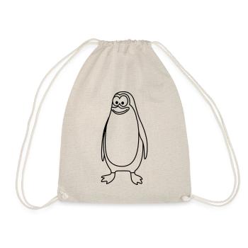 Pinguin Comic Tier - Turnbeutel - Natur - Vorne