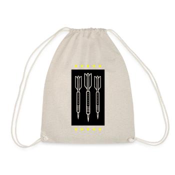 Darts Team Dartpfeile Symbol - Turnbeutel - Natur - Vorne