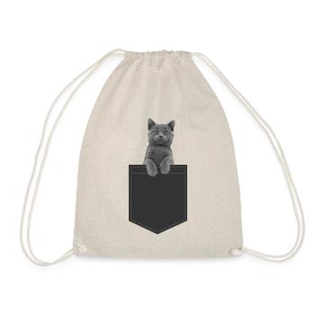 Britannique Shorthaar Chat / British shorthair cat - Sac de sport léger - nature - Devant