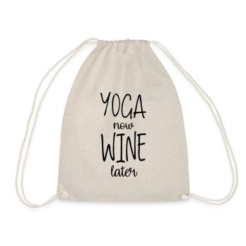 Yoga now wine later - Sac de sport léger - nature - Devant