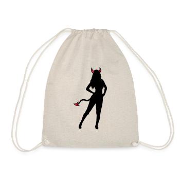 Teufel Hot Girl - Turnbeutel - Natur - Vorne