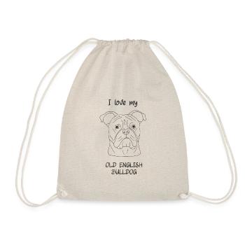 I love my Old English Bulldog - Turnbeutel - Natur - Vorne