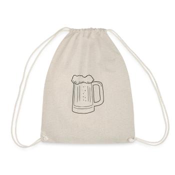 Beer Drawing Party Celebrate Black - Drawstring Bag - nature - Front
