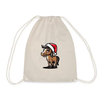 Horse Christmas - Drawstring Bag - nature - Front