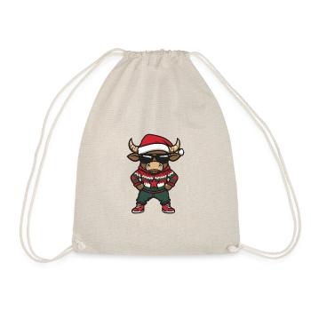 Taureau Noël Noël Taureau - Sac de sport léger - nature - Devant