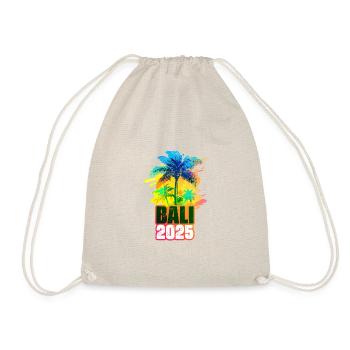 Bali 2025 Colorful Palm Trees - Drawstring Bag - nature - Front