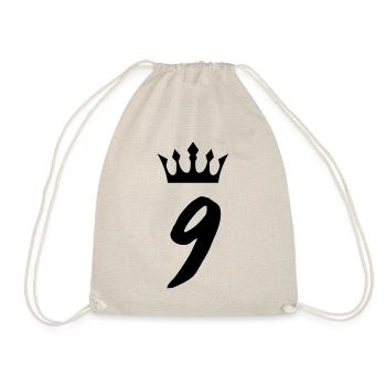9 Zahl Krone - Turnbeutel - Natur - Vorne
