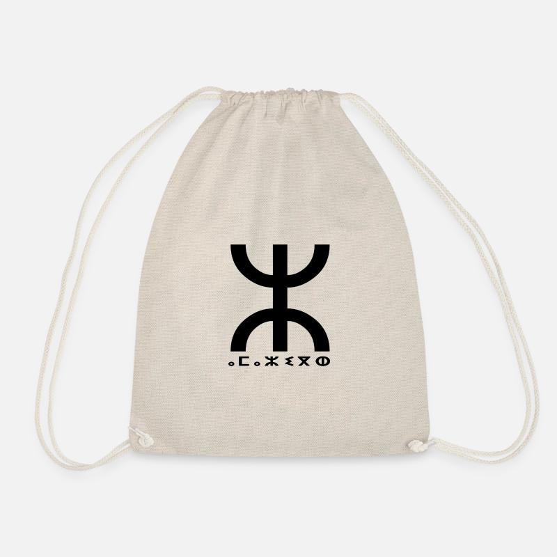 Berber motif Amazigh Kabyle - Drawstring Bag - nature