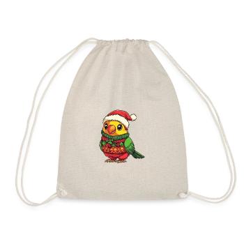 Parrot Christmas Comic - Drawstring Bag - nature - Front