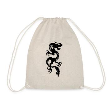 dragon8 black - Drawstring Bag - nature - Front