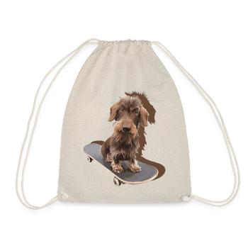 Sweet dachshund wire-haired - wire-haired dachshund - Drawstring Bag - nature - Front