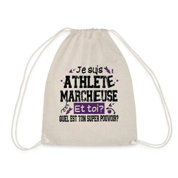 Athlète Marcheuse Championne Sport Cadeau Humour - Sac de sport léger - nature - Devant