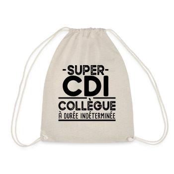 Collègue Durée Indéterminée CDI Cadeau T-shirt Mug - Sac de sport léger - nature - Devant