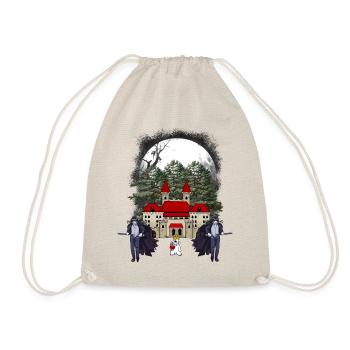 Fairy Tale Castle Fortress Rabbit King Warrior Fantasy - Drawstring Bag - nature - Front