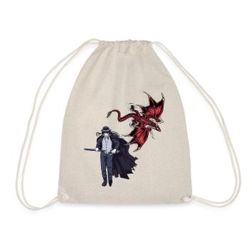 Dragon Swordsman Fantasy Medieval Fairy Tale - Drawstring Bag - nature - Front