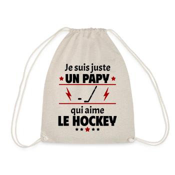 Juste un papy qui aime le hockey, cadeau noël - Sac de sport léger - nature - Devant