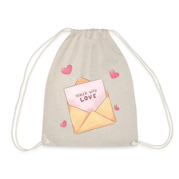 Anime Brief Herz – Sealed with Love Xmas - Turnbeutel - Natur - Vorne