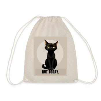 NOT TODAY Sarcastic Black Cat Design - Turnbeutel - Natur - Vorne
