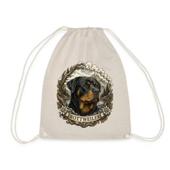 Rottweiler im Vintage Stil mit Berglandschaft - Turnbeutel - Natur - Vorne