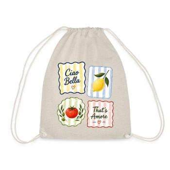 Ciao Bella That’s Amore Italien Sommer - Turnbeutel - Natur - Vorne