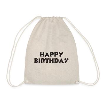 Happy Birthday - Turnbeutel - Natur - Vorne