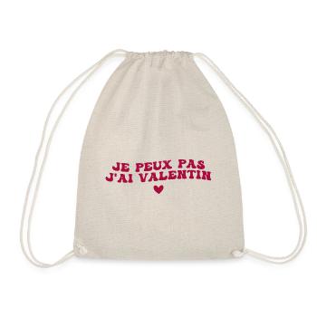 je peux pas j'ai Valentin - Sac de sport léger - nature - Devant