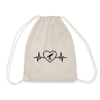 Coeur, astronomie, télescope, étoiles - Sac de sport léger - nature - Devant