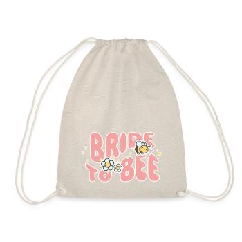 Bride to Bee – Cute bachelor party design with bees - Drawstring Bag - nature - Front