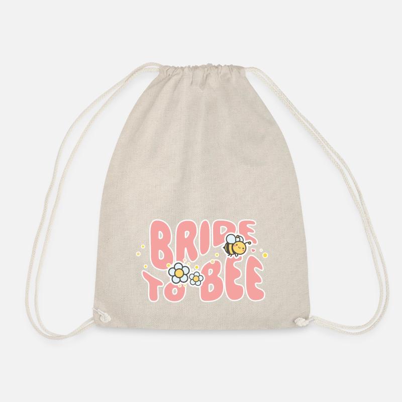 Bride to Bee – Süßes JGA-Design mit Bienen - Turnbeutel - Natur