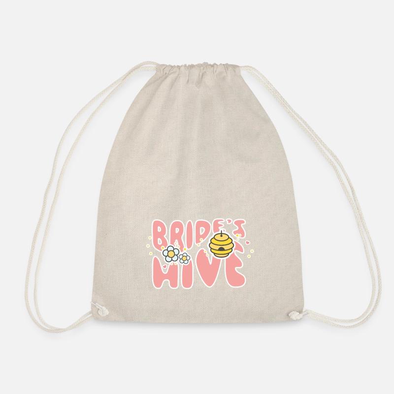 Bride’s Hive – Süßes Y2K JGA-Design - Turnbeutel - Natur