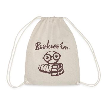 Bookworm with books - Drawstring Bag - nature - Front